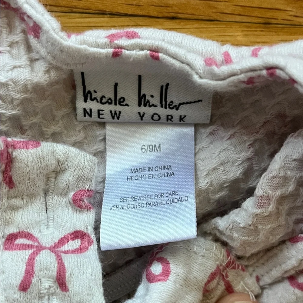 Nicole Miller Pink Bow Diaper Cover Set